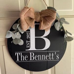 Personalized door hanger